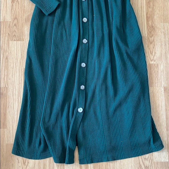 Vintage Forest Green Maxi Dress - Picture 2 of 3